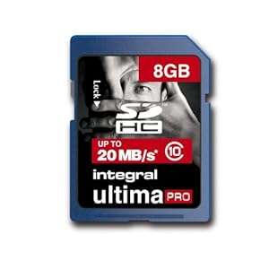 Integral 8GB UltimaPro SDHC Card 20mb/s (Class 10): Brand New (Sealed) Special Promotion
