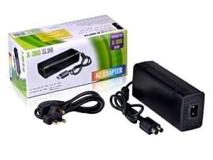 AC Adapter Power Supply for Xbox 360 Slim with UK Lead