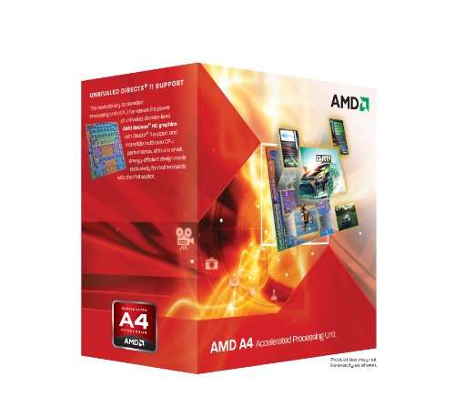 AMD A4-3300 APU with AMD Radeon 6410 HD Graphics 2.5GHz Socket FM1 65W Dual-Core Processor - Retail