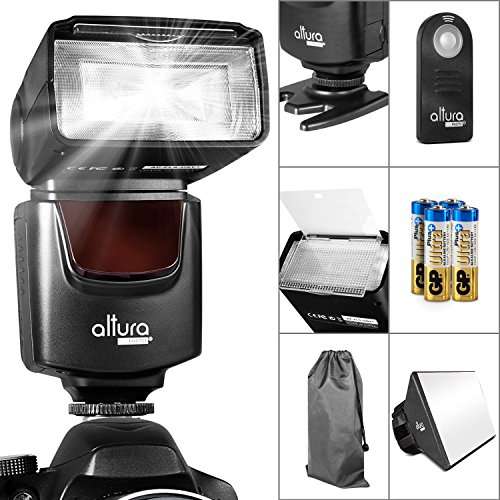 Altura Photo AP-UNV1 Speedlite Flash Bundle for DSLR Cameras with a Standard Hot Shoe Mount