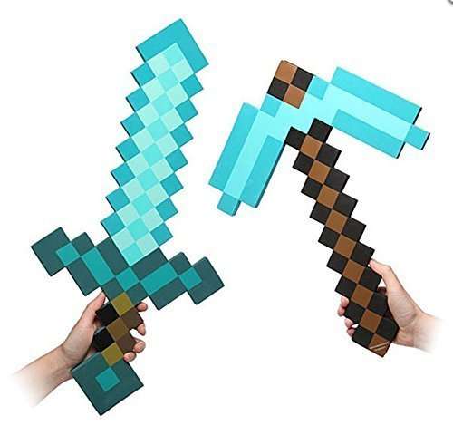 Minecraft Foam Sword & Pickaxe Combo, Set Of 2