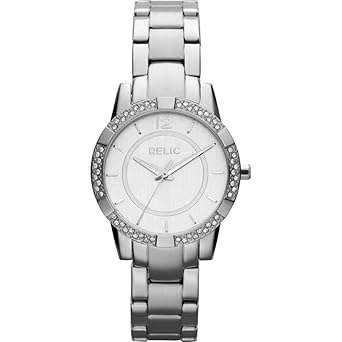 Relic by Fossil Payton Glitz Silver Tone Stainless Steel Womens Watch ZR34201