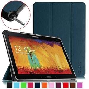 Fintie Samsung Galaxy Note 10.1 2014 Edition Case Cover - Ultra Slim Lightweight Stand Sma (Navy)