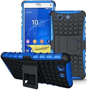 Sony Xperia Z3 Compact Case FoneExpert Heavy Duty ShockProof Rugged Impact Armor Hybrid Ki (Blue)