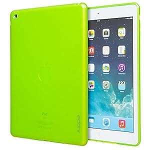 Juppa Ultra Strong Rubber TPU Gel Case Cover for Apple Ipad Air 2 II 2014 with Screen Pro (Green)