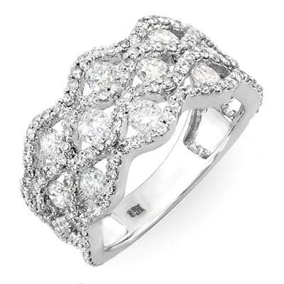**R67000**14k White Gold Round Diamond Ladies Cocktail Right Hand Ring (2.00 cttw, G-H Color