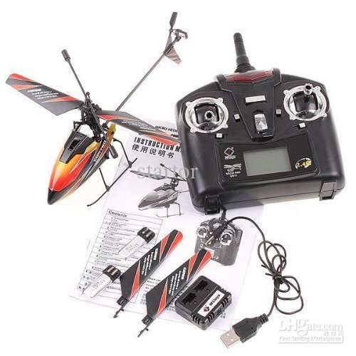 New & Improved WL V911 4 CH Single Rotor Helicopter Version 2 Red / White