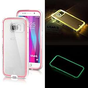 Galaxy S6 Case ULAK [Lumenair Series] Samsung Galaxy S6 LED Case [Incoming Call F (Lumenair-Pink)