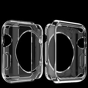 Bestdeal Slim Soft TPU Protective Cover Case for Apple Watch (38 mm iWatch TPU Case Clear)