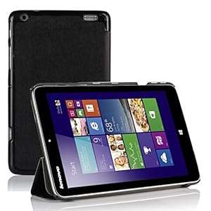 IVSO Slim Smart Cover Case for Lenovo IdeaTab Miix 2 8-Inch Windows 8.1 Tablet - will onl (Black)