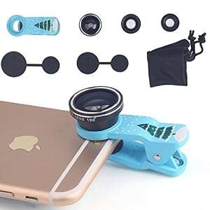 Yarrashop Universal 3 in 1 Mobile Phone Camera Lens Kit 180 Degree Fish Eye Lens (Tree Pattern)