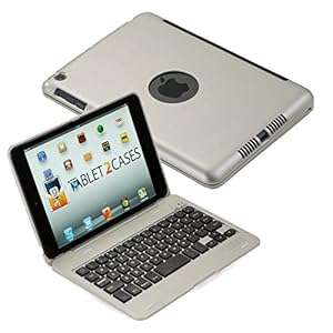 Cooper Cases(TM) Kai Skel Apple iPad Mini Clamshell Keyboard Case in Silver (MacBook-lik (Silver)