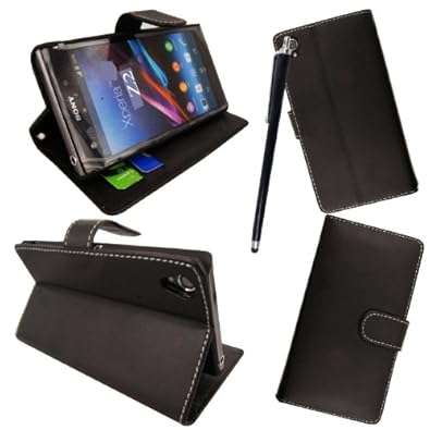 GSDSTYLEYOURMOBILE {TM} SONY XPERIA Z2 VARIOUS PU LEATHER MAGNETIC FLIP CASE COVER POUCH STYLUS