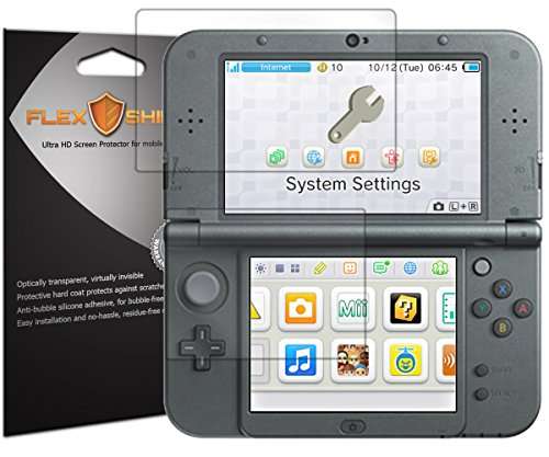 Flex Shield [5-Pack] - New Nintendo 3DS XL Screen Protector (2015) with Lifetime Replacement Warrant