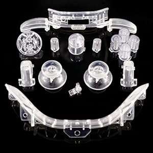Custom Xbox 360 Controller Buttons Mod Kit ABXY Guide DPad Thumbsticks (Clear)