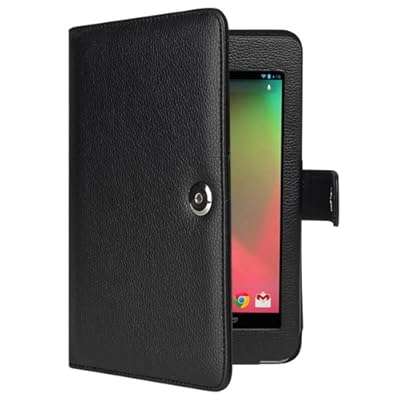 eForCity Folio Leather Case Magnetic Cover Sleep/Wake for Google Nexus 7, Black (PGOLNEXULC09)..