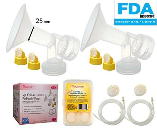 Breast Pump Kit for Medela Pump in Style Advanced Breastpump. Includes 2 Tubing, 2 Breastshields (25