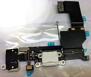 New iPhone 5S White replacement Headphone Audio Jack Charger Dock Charging Port Connector Flex