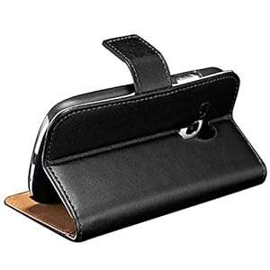 Atdoshop(TM) Leather Wallet Card Stand Case Cover For Samsung Galaxy S3 mini i8190 Black