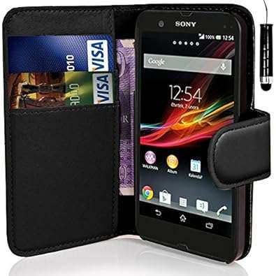 Sony Xperia M4 Aqua - Quality Premium Pu Leather Flip Wallet Case Cover Pouch Screen Protector