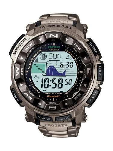 Casio Men's PRW2500T-7CR Pathfinder Triple Sensor Tough Solar Digital Multi-Function Titanium Pathfi