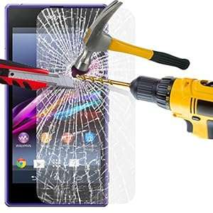Sony Xperia Z1 Tempered Glass Crystal Clear LCD Screen Protector Guard & Polishi (Sony Xperia Z1)