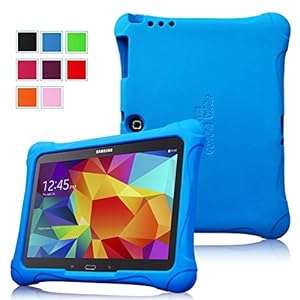 Fintie Samsung Galaxy Tab 3 10.1 and Galaxy Tab 4 10.1 Kiddie Case - Ultra Light Weight Sh (Blue)