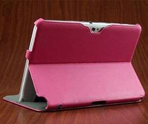 IVSO Samsung Galaxy Note 10.1 N8000 N8010 Slim-Fit Folio Cover Case With Multi-Angle Stand (Rose)