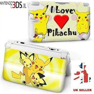 POKEMON PIKACHU WE LOVE YOU Protective HARD CASE COVER For Nintendo 3DS XL Console In A Retail Pack.
