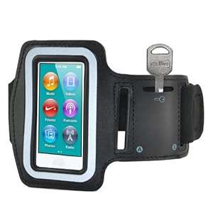 SODIAL(R) Sports Gym Jogging Black ArmBand Case for Apple iPod Nano 7 7th Generation