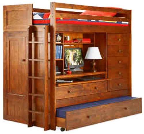 BUNK BED ALL IN 1 LOFT WITH TRUNDLE DESK CHEST CLOSET Paper Plans SO EASY BEGINNERS LOOK LIKE EXPERT