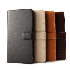 BELK Sony Xperia Z3 Compact Case - High Quality Real Genuine Protective Leather flip cases - Black+?