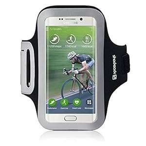 Samsung Galaxy S6 Edge Case Shocksock [Reflective] [Black] Samsung Galaxy S6 Edge Armband (Black)