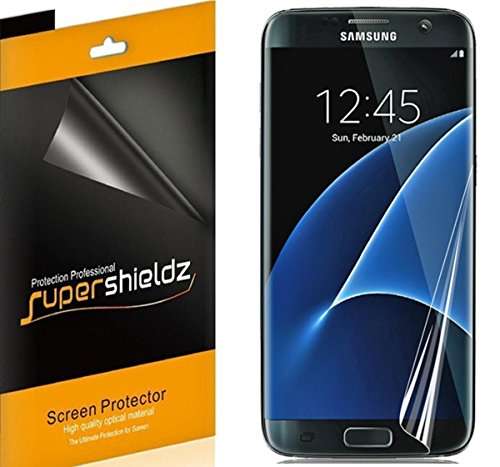 [2-Pack] Supershieldz- Samsung Galaxy S7 Edge Screen Protector [Full Screen Coverage] Anti-Bubble Hi