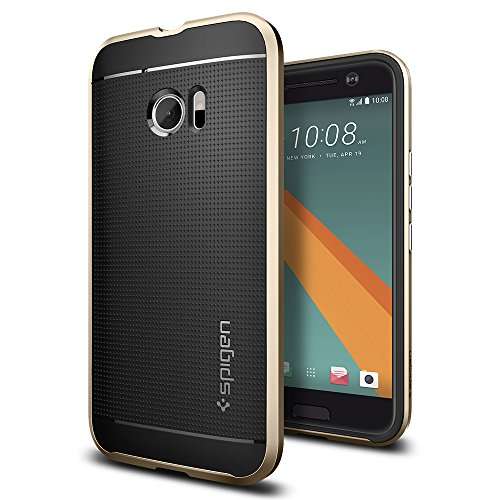 HTC 10 Case, Spigen [Neo Hybrid] PREMIUM BUMPER [Champagne Gold] Bumper Style Premium Case Slim Fit