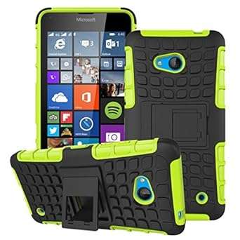 Nokia Lumia 640 LTE - Premium Quality Shockproof Defender Plastic Hard Back Case Cover Free Cl