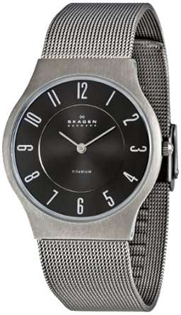 Skagen Men's SK233LSSMC Steel Black Dial Watch