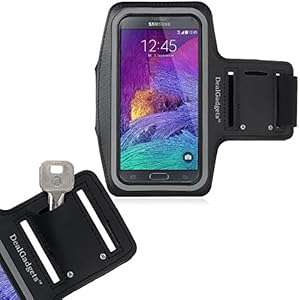 IDACA Black Sports Gym Running Jogging Armband Case Cover for Samsung Galaxy Note 4 SM-N910C