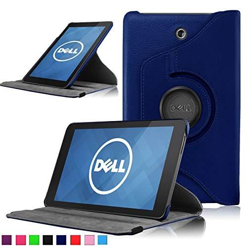 Infiland 360 Degree Rotating TOP QUALITY PU Leather Stand Case Cover - Dell Venue 8 3830 Tablet (Del