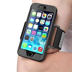 iPhone 6 Plus Armband SUPCASE Apple iPhone 6 Plus Armband 5.5 inch Easy Fitting Sport Run (Black)