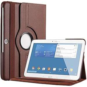 Bestwe Samsung Galaxy tab 4 Case 10.1 Inch PU Leather Cover and Flip Stand (Samsung Galax (Brown)
