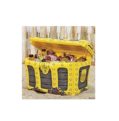 Inflatable Pirate Treasure Chest Cooler.