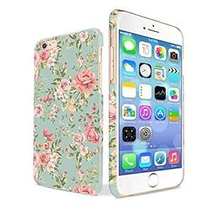 Akna Retro Floral Series 3D Vintage Flower Pattern Non-slip Rubber Feel Semi-soft (Elegant Green)
