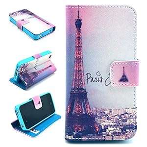 Angelina(TM) Paris Eiffel Tower Style Luxury New Arrival Wallet Design Flip Leather Pouch Cover