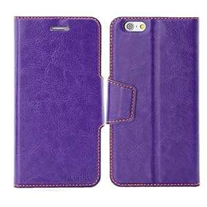 iPhone 6 Case Leather Wallet Cover Purple