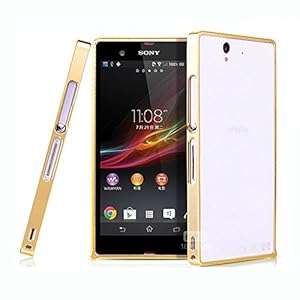 Atdoshop(TM) Luxury Ultra-thin All Aluminum Metal Bumper Case Cover for Sony Xperia Z2 (Gold)