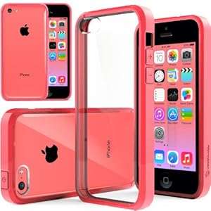 iPhone 5C Case Caseology [Fusion Clear] Apple iPhone 5C Case [Pink] Scratch-Resistant Cover Sli