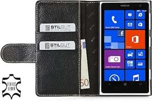 StilGut inTalisin Wallet Book Type Genuine Leather Case for Nokia Lumia 1020 Black