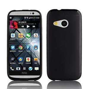 New HTC One mini 2 2014 BLACK Gel / Silicone / Hybrid Case Cover Skin With BO (Black (Plain Gel))