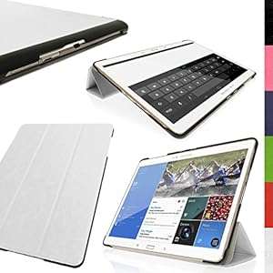 iGadgitz Premium White PU Leather Smart Cover Case for Samsung Galaxy Tab S 10.5